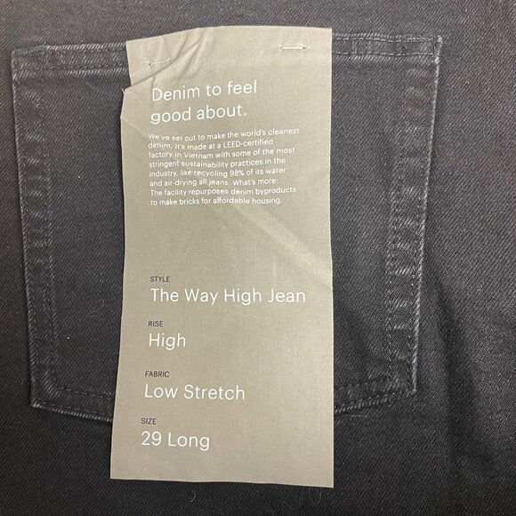 Everlane The Way-High® Jean Black Sz 29 LONG - Picture 9 of 12